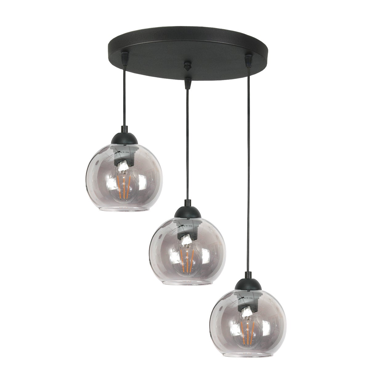 Lampa wisząca 3 punktowa do salonu industrialna loft VIGA E27 Edylit