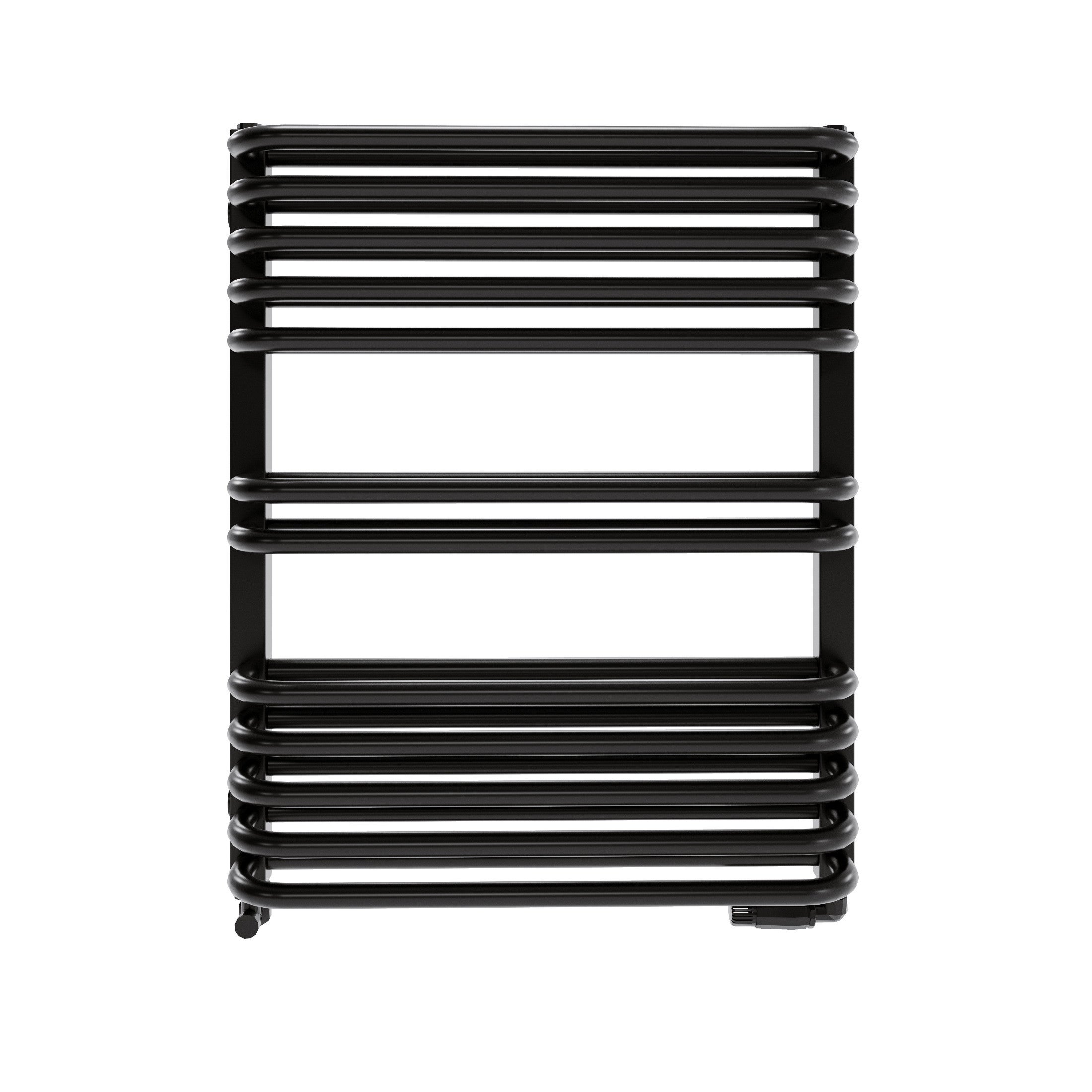 Grzejnik łazienkowy Stark 64x53 cm czarny mat Roz 50cm 516W LUXRAD