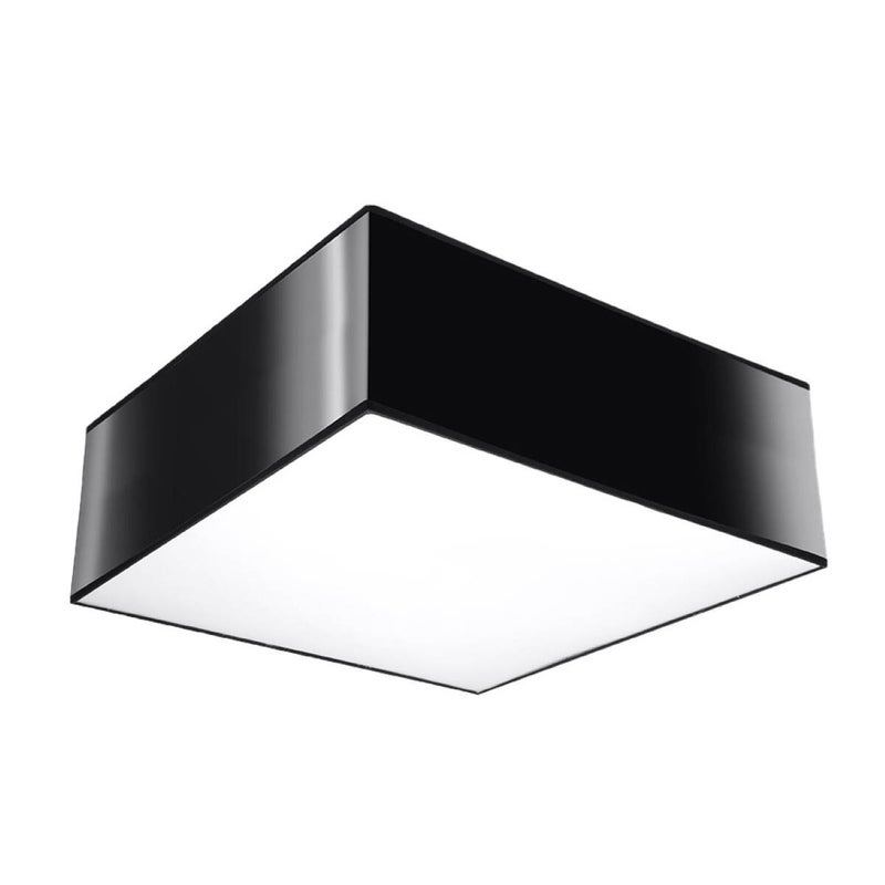 Plafon sufitowy kwadrat czarny 25 cm HORUS 1xE27 15W SL.0142 Sollux Lighting
