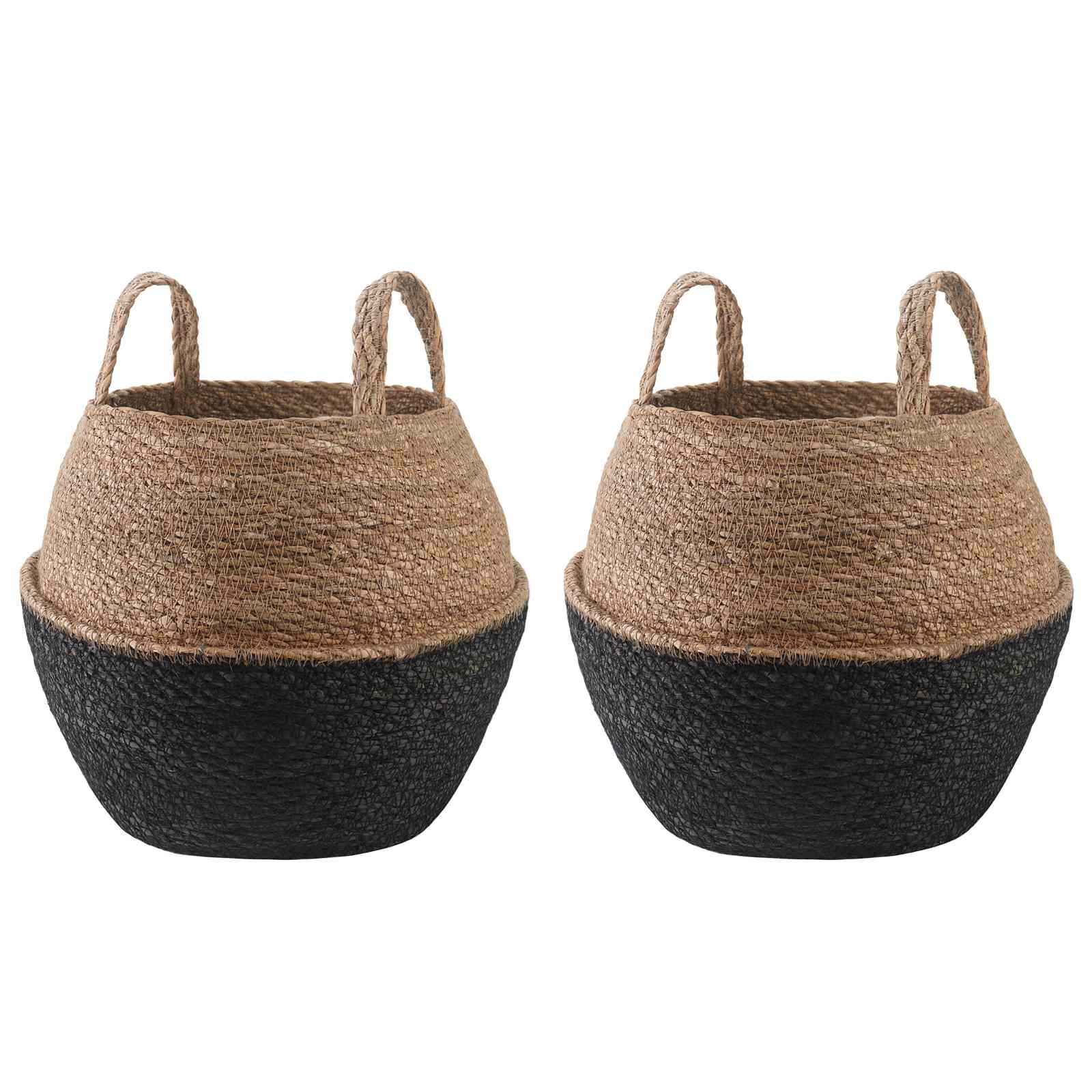 Doniczka z uchwytami 2 pcs Czarny Ø 32 x 32 cm