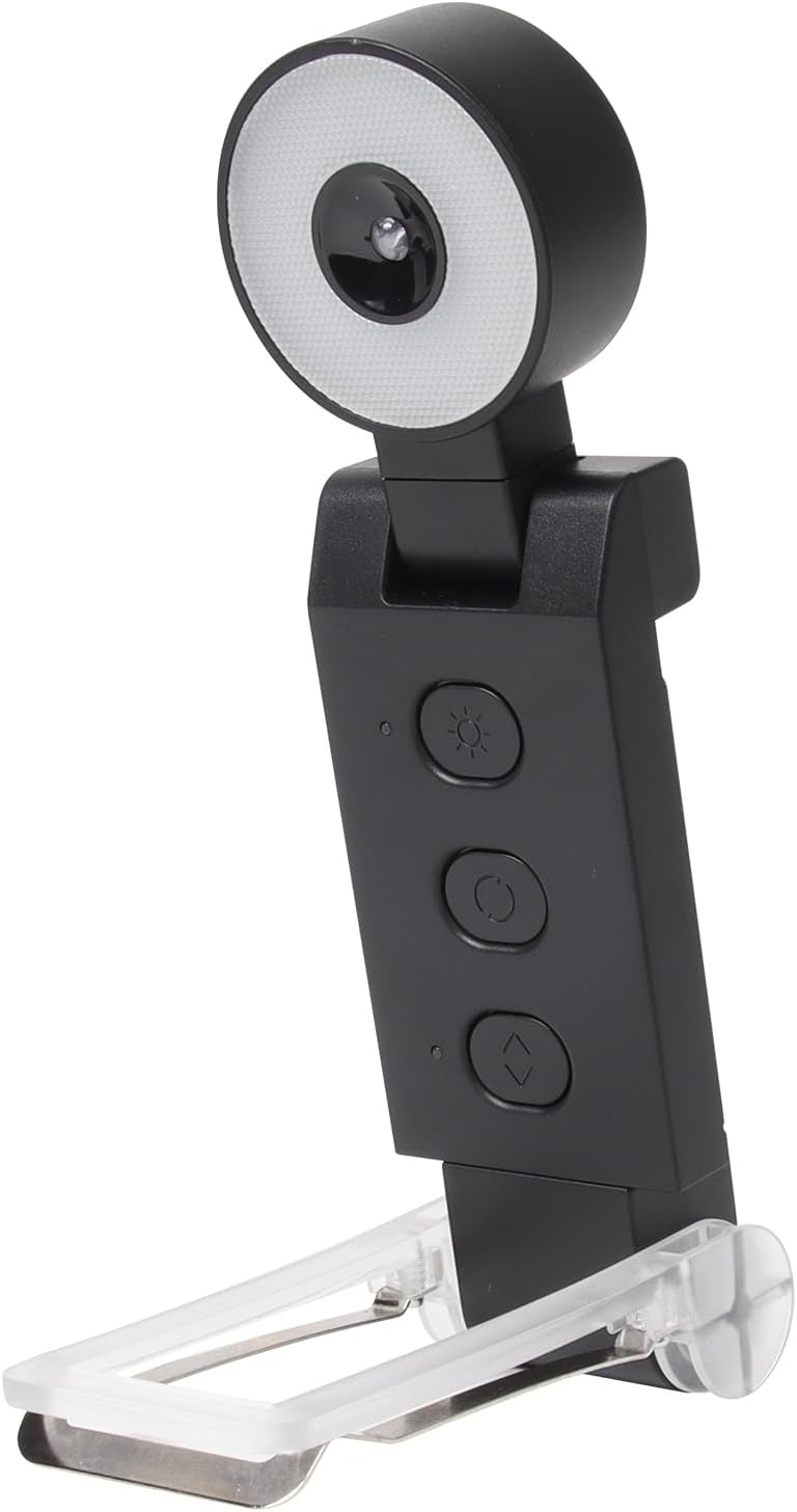 Lampka do czytania, lampka do czytania z klipsem, ładowana przez USB, regulowane tryby, przyjazna dla oczu, latarka z timerem, czarna.
