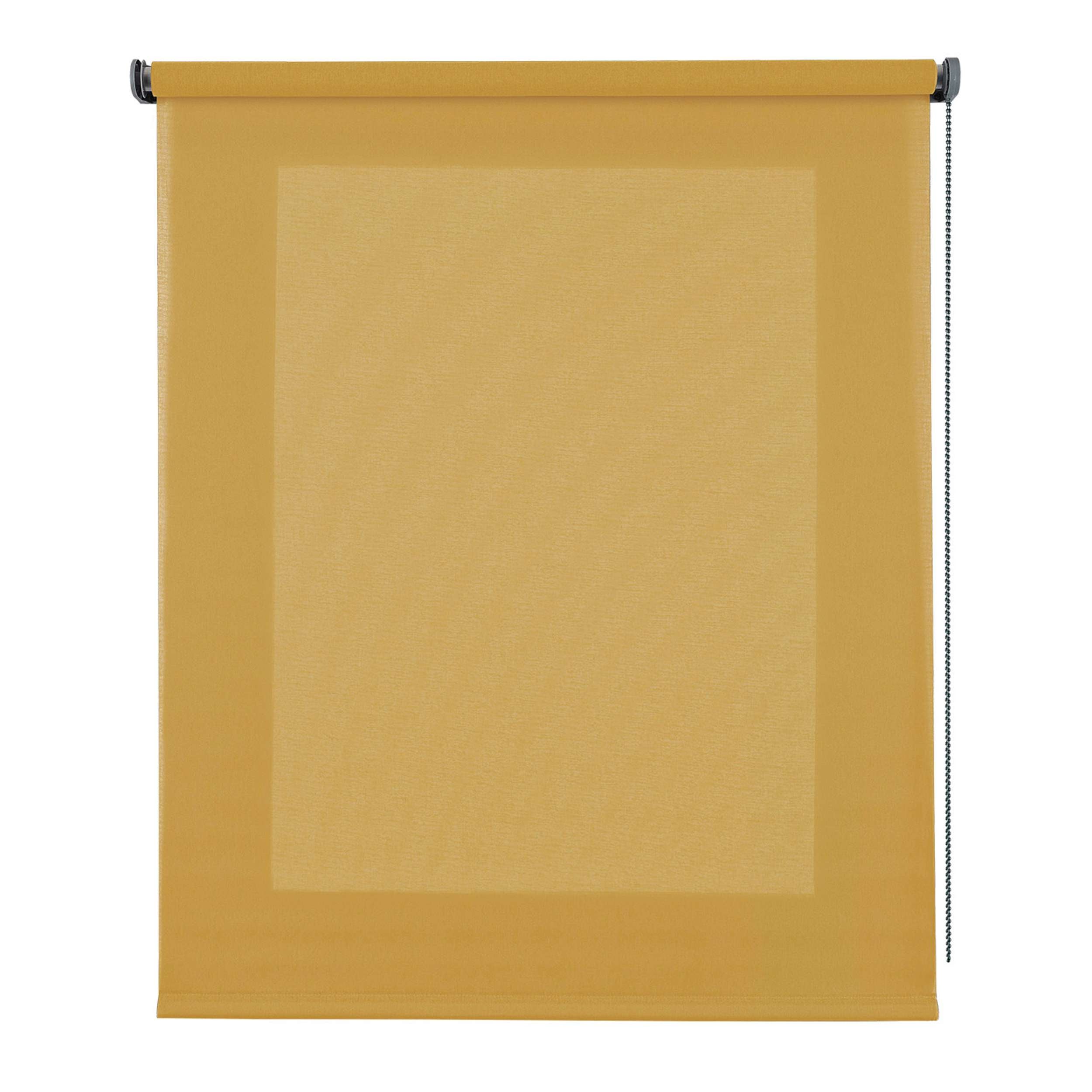 Roleta Półprzezroczysta na Okna Żółta 140x250 cm