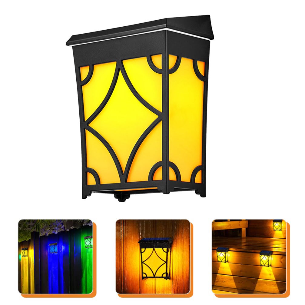Zewnętrzna lampa solarna LED, wodoodporna IP65, retro, do podwórka, patio, ogrodu, ścieżki, werandy, dekoracji, ciepłe światło + RGB