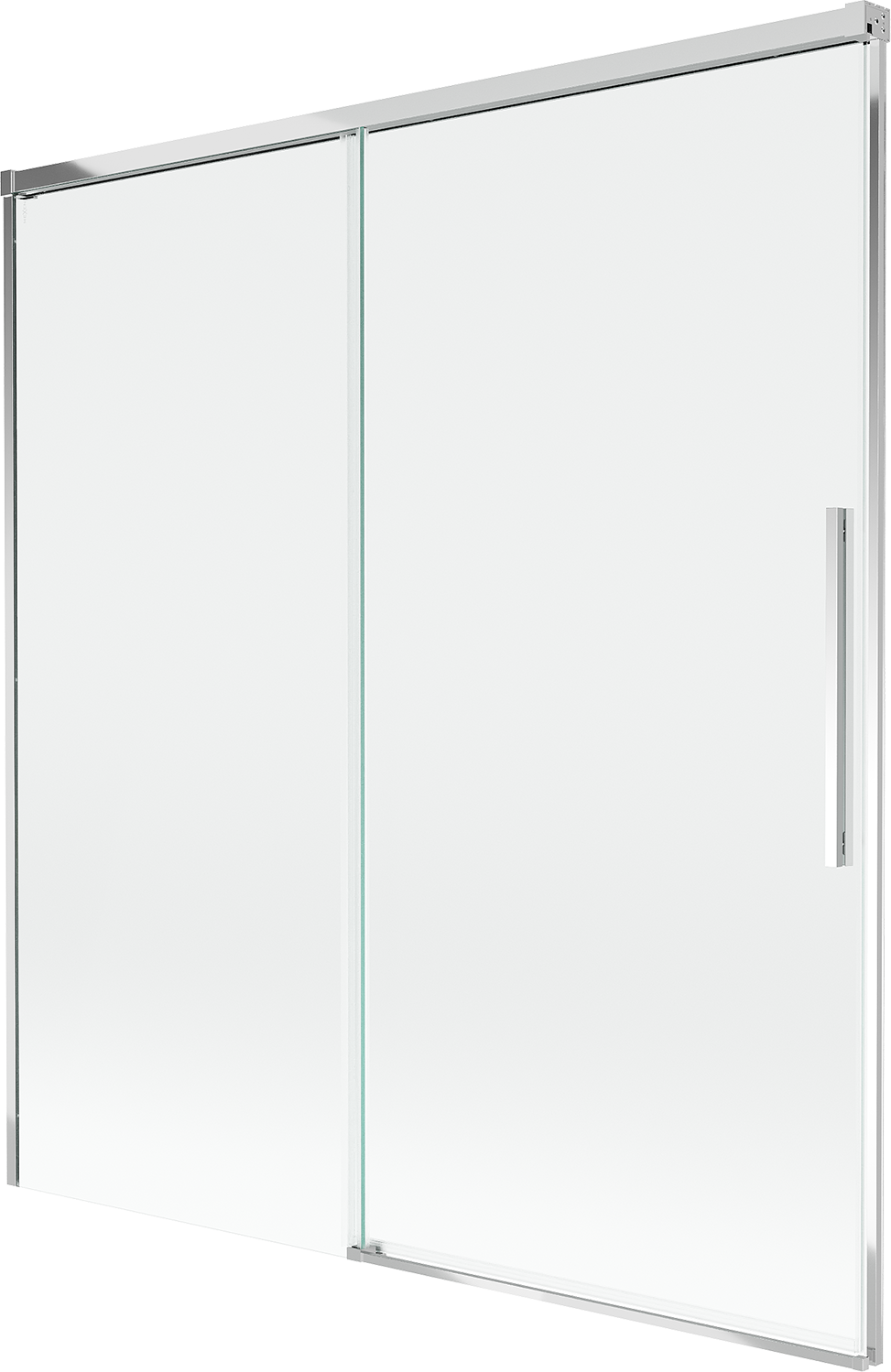 Mexen Rox parawan nawannowy 2-skrzydłowy rozsuwany 150 x 150 cm, transparent, chrom - 8C9-150-001-01-00