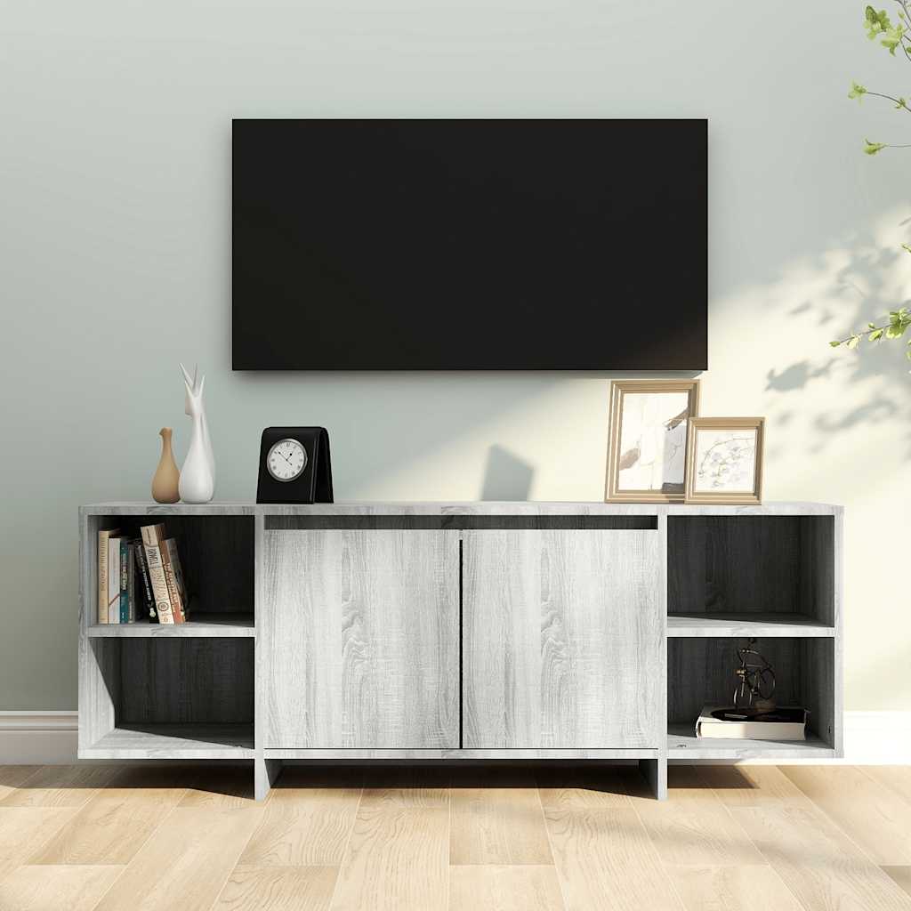 Szafka pod TV, szary dąb sonoma, 130x35x50 cm vidaXL