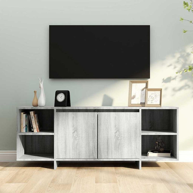 Szafka pod TV, szary dąb sonoma, 130x35x50 cm vidaXL