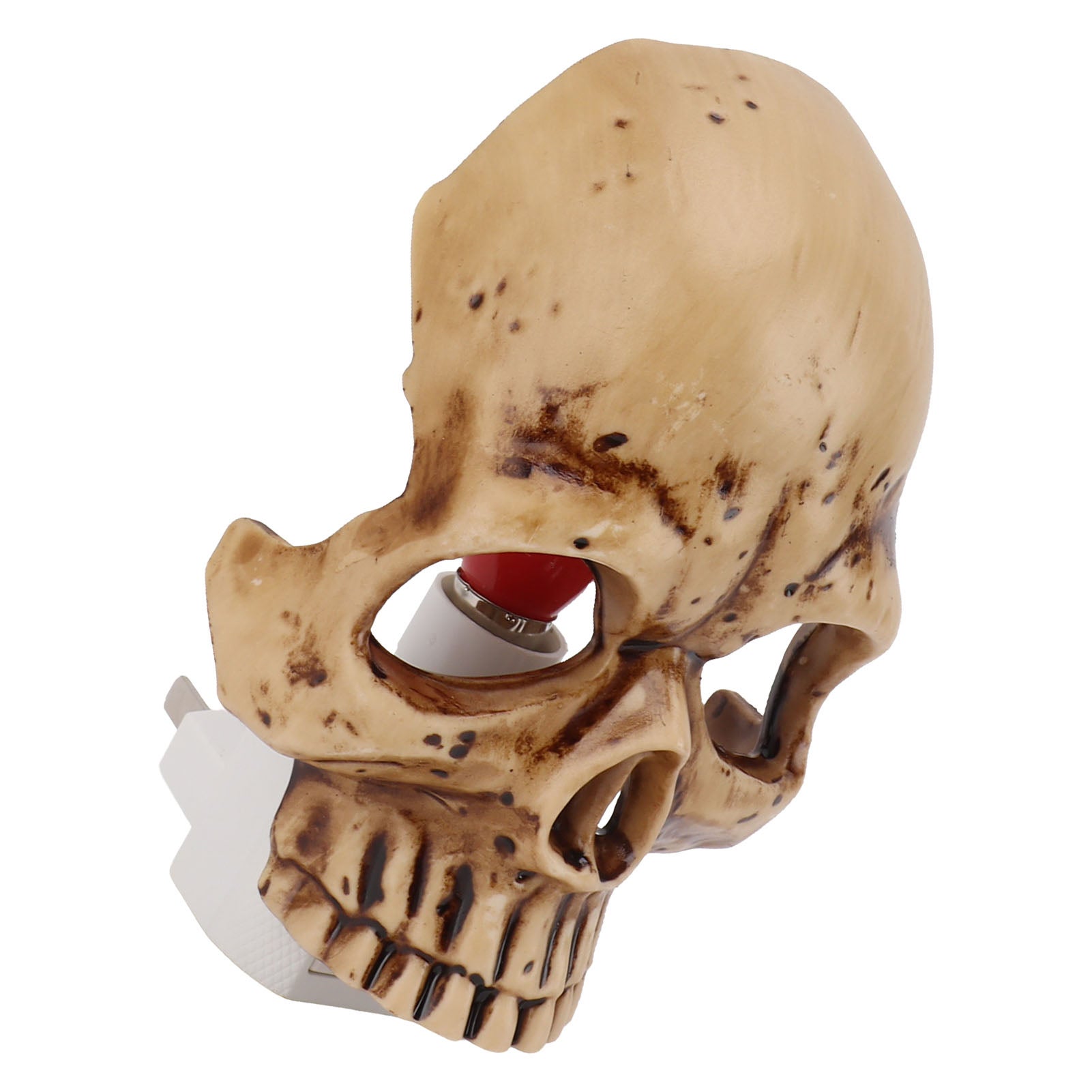 Lampka Nocna LED w Kształcie Czaszki, Regulowana Jasność, Ścienna Dekoracja Halloween, 110 V