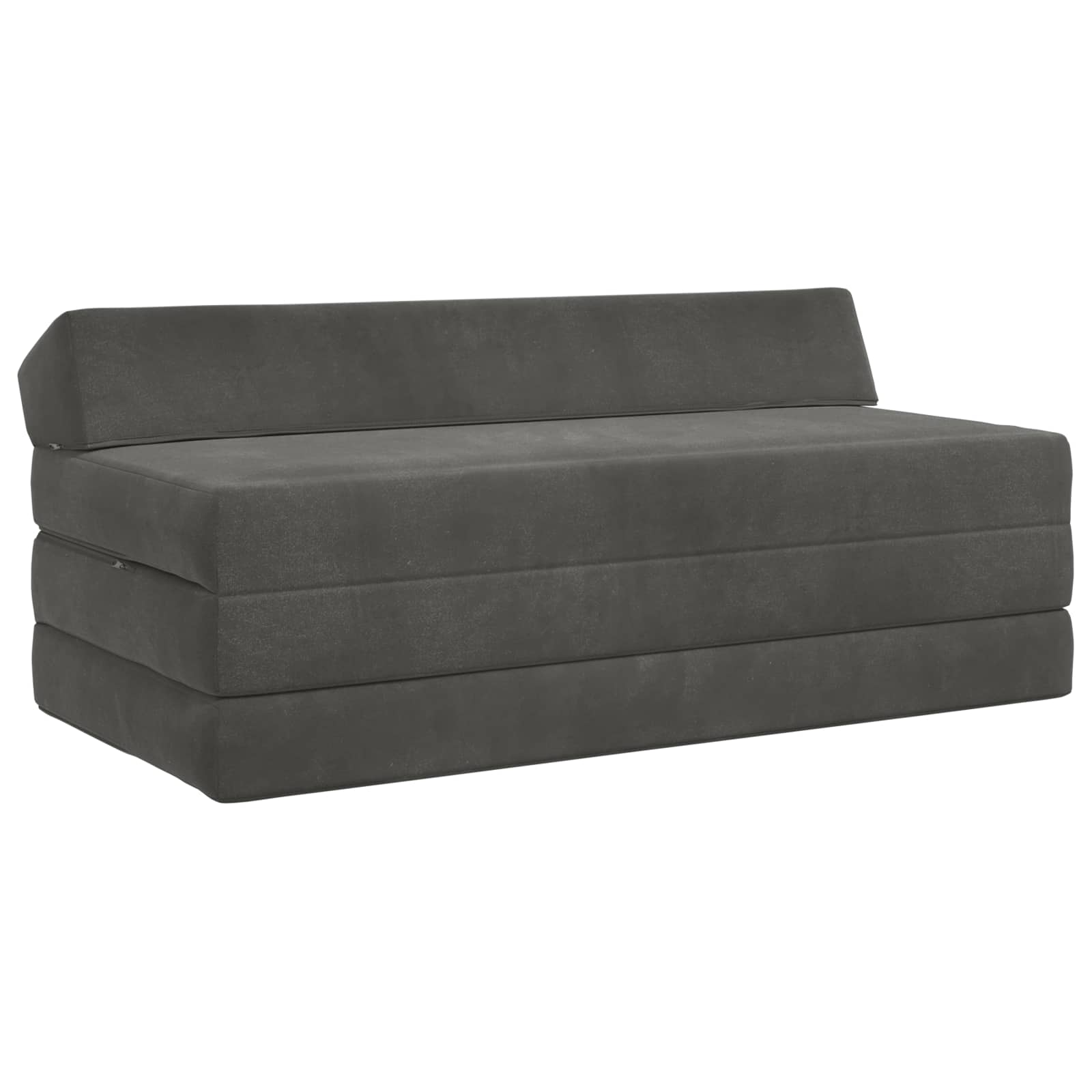 Składana Sofa Łóżko ciemnoszary 120 x 60 x 49 cm tkanina