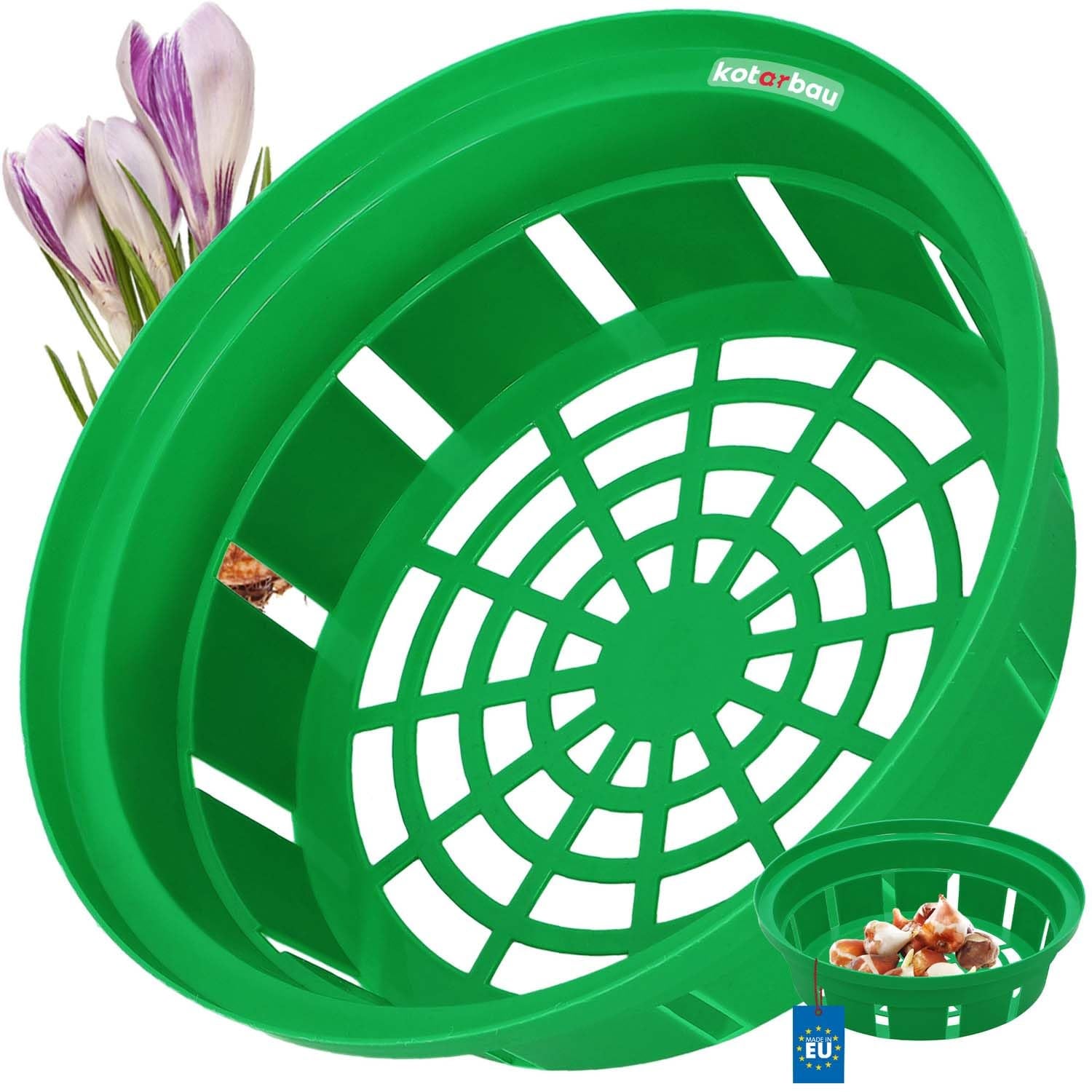 Koszyk do Sadzenia Cebulek - ⌀ 200 mm - Kosz do Uprawy Roślin Cebulowych - Koszyczek do Tulipanów KOTARBAU