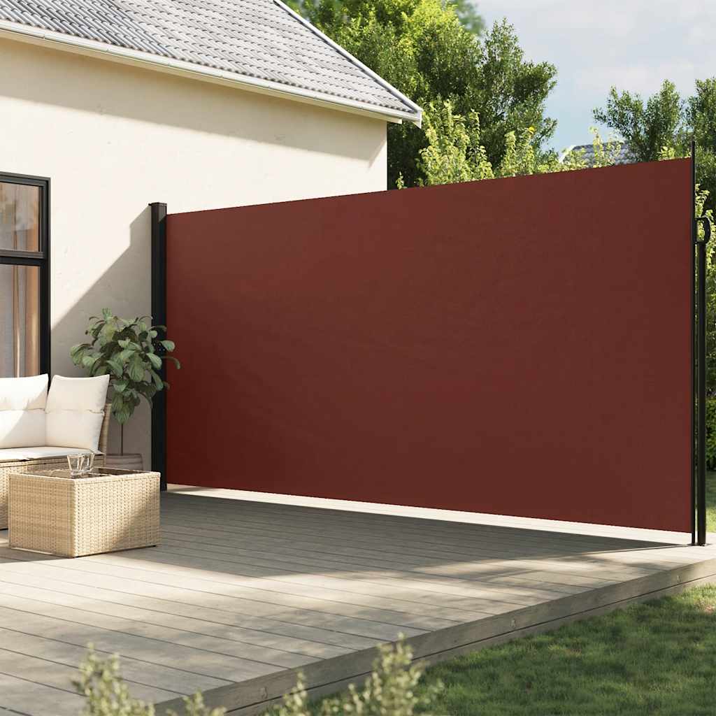 Zwijana markiza boczna, brązowa, 220x600 cm vidaXL