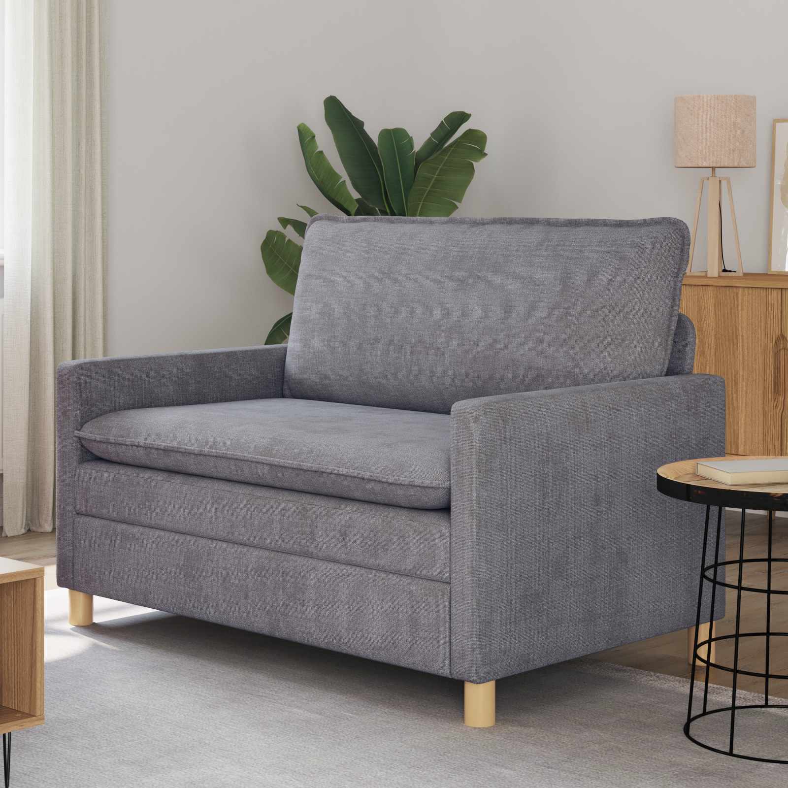 Sofa jasnoszary 126 x 81 x 87,5 cm Poliester vidaXL