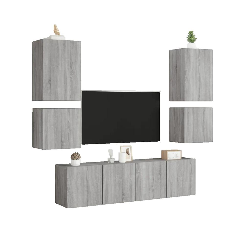 Szafka RTV wisząca vidaXL Sonoma Szara 40,5x30x40 cm drewno inżynieryjne