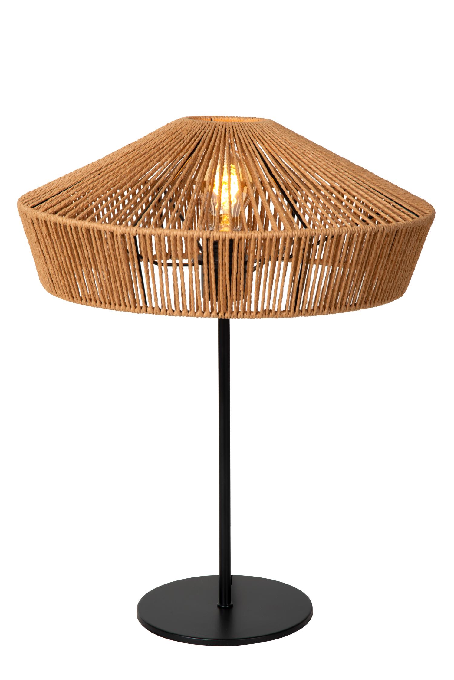 Lampa stołowa Yunkai brązowo-czarna 1xE27x60W Lucide