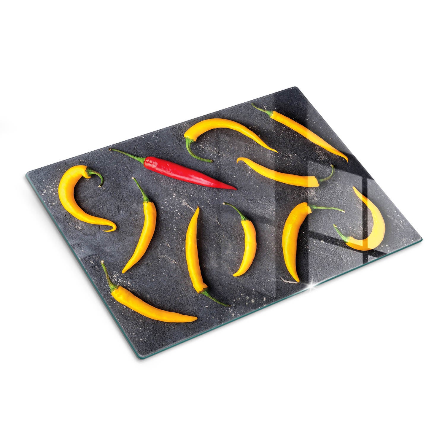 Deska kuchenna szklana z nadrukiem wzór dekoracyjny - Papryczki Chili - 30x40 - Tulup