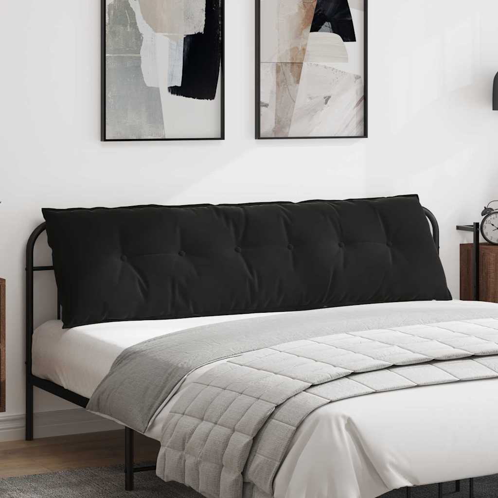 Poduszka na plecy Czarny 180 x 50 cm Tkanina sztruksowa vidaXL