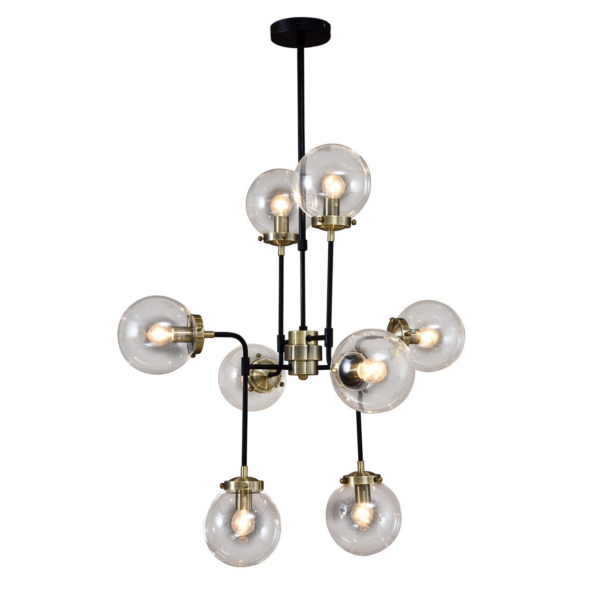 Żyrandol Italux Odelia LED industrialny brąz antyczny V1009-8