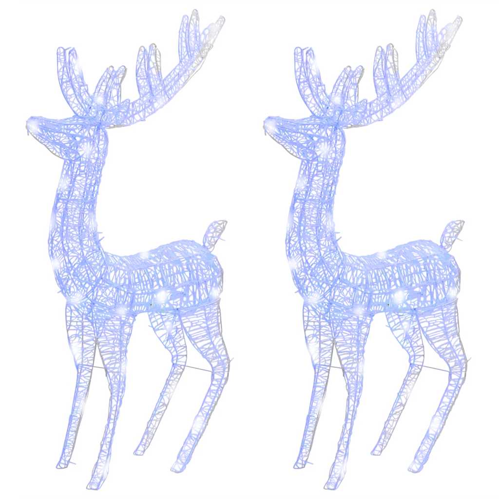2x Renifer Świąteczny LED Akrylowy 180 cm Niebieskie Światło 250 LED XXL