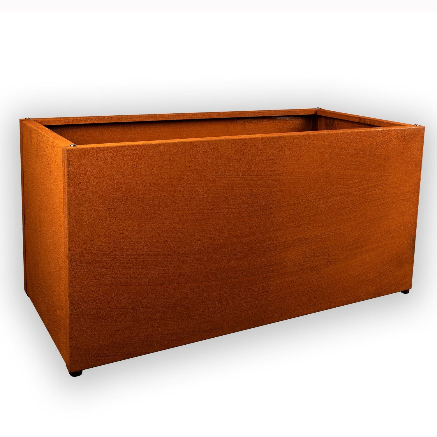 Rama łóżka podwyższonego Köhko® Designer (bez podstawy) wykonana ze stali corten w zestawie TROG 80x40x40 cm