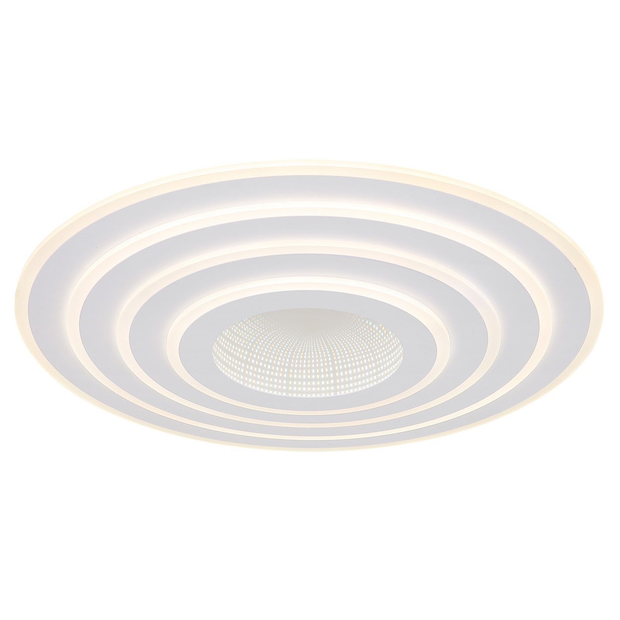 Zintegrowana okrągła, częściowo wpuszczana lampa sufitowa LED, matowa biel, ściemnialna dioda LED 2700-6500 K, sterowanie zdalne