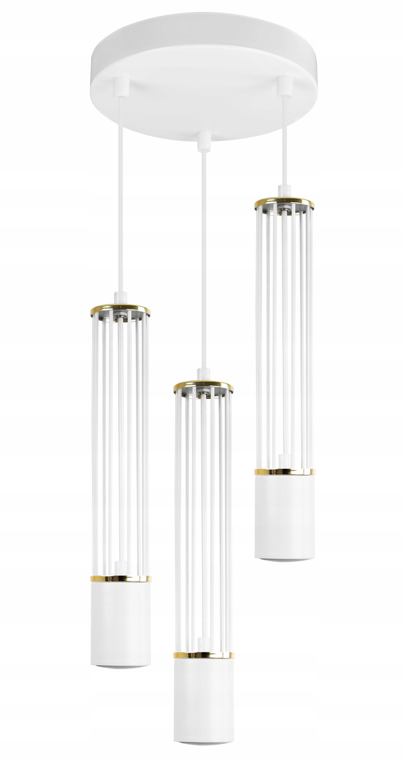 Lampa sufitowa wisząca Light Home LH Aria 3x GU10 okrągły 19,5cm biały/złoty