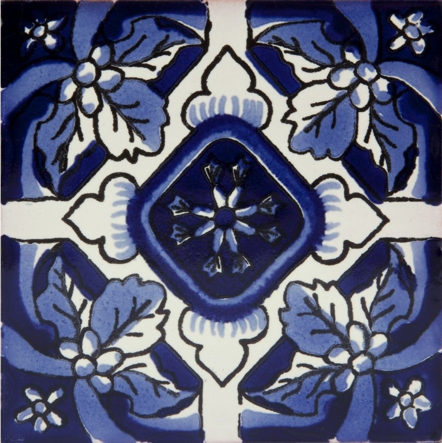 Meksykańskie płytki ceramiczne Oscuro – 30 unikalnych dekoracyjnych płytek ściennych z motywami 10,5x10,5 cm do łazienki, prysznica, kuchni