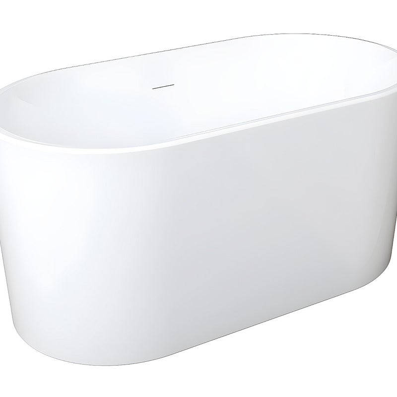 Wanna wolnostojąca owalna – 180 l – 130 × 71 × 58 cm (dł. × szer. × wys.) – kolor biały – akrylowa - APOGON