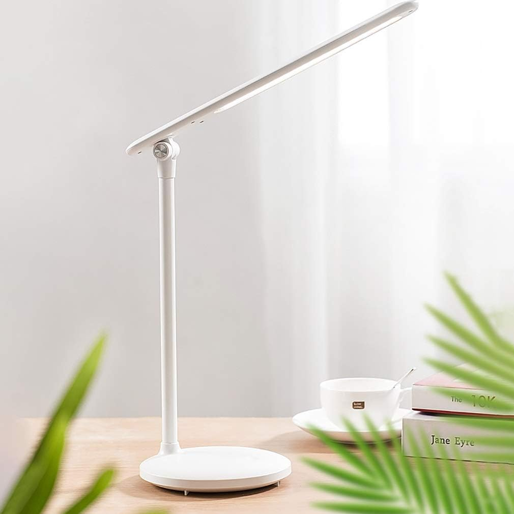 Lampa biurkowa z płynną regulacją jasności do inteligentnego domu, składana lampa do czytania w akademikach, akumulatorowa, do ochrony oczu studentów