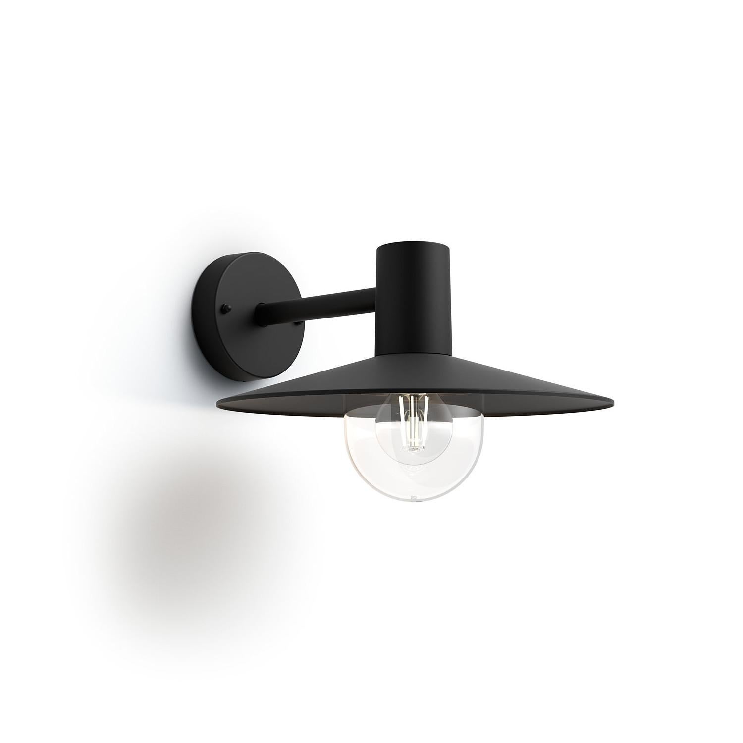 Kinkiet Ogrodowy Lampa Elewacyjna Zewnętrzna Latarnia E27 IP44 Czarna Philips
