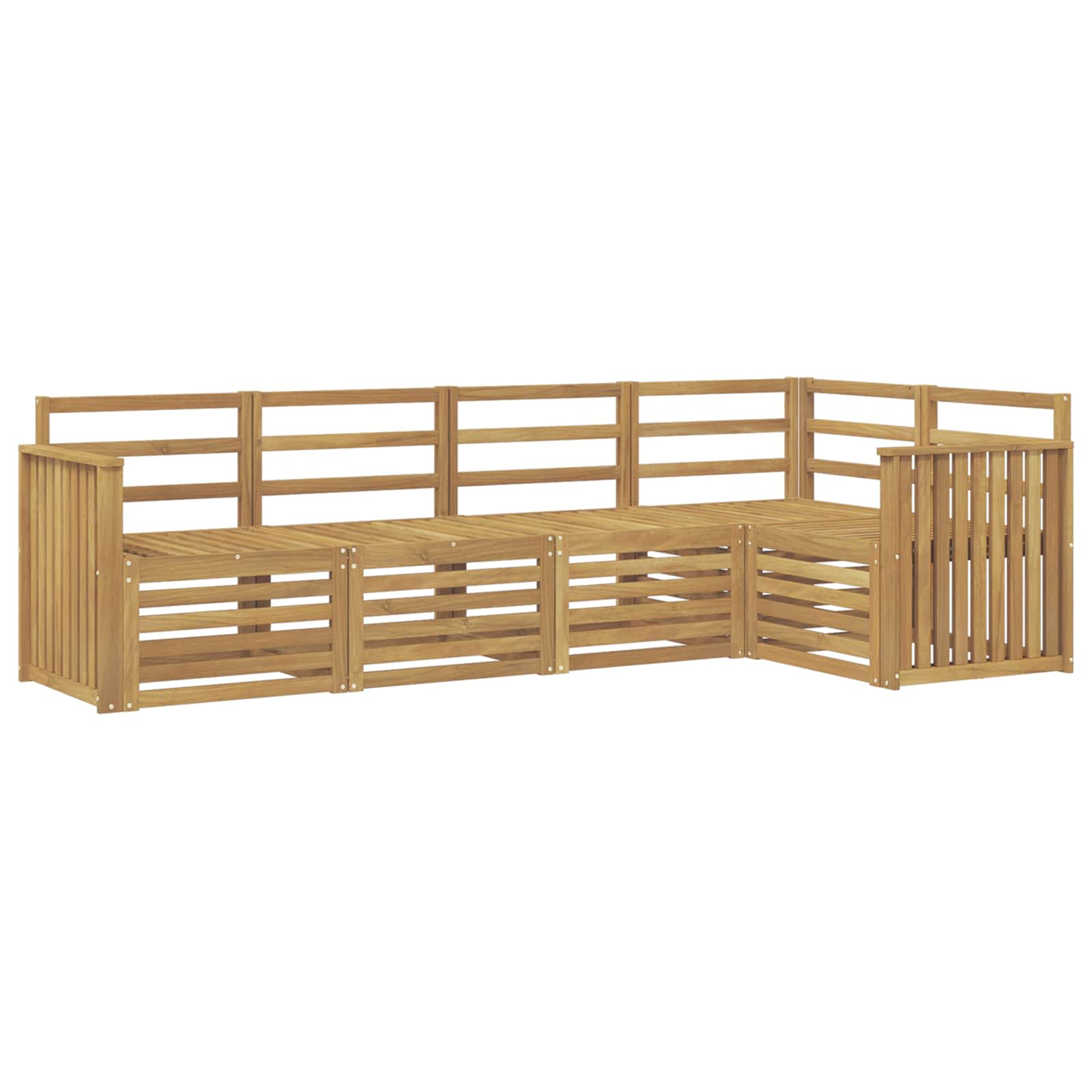 Zestaw sof na zewnątrz 5 pcs Biały 247 x 128,5 x 73 cm