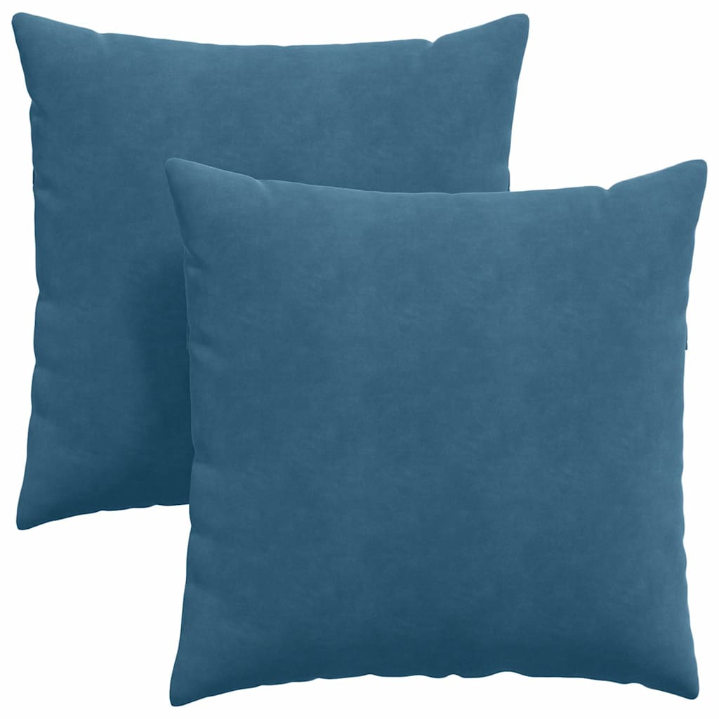 Poduszki na sofę 2 pcs Niebieski 80 x 80 cm Tkanina sztruksowa