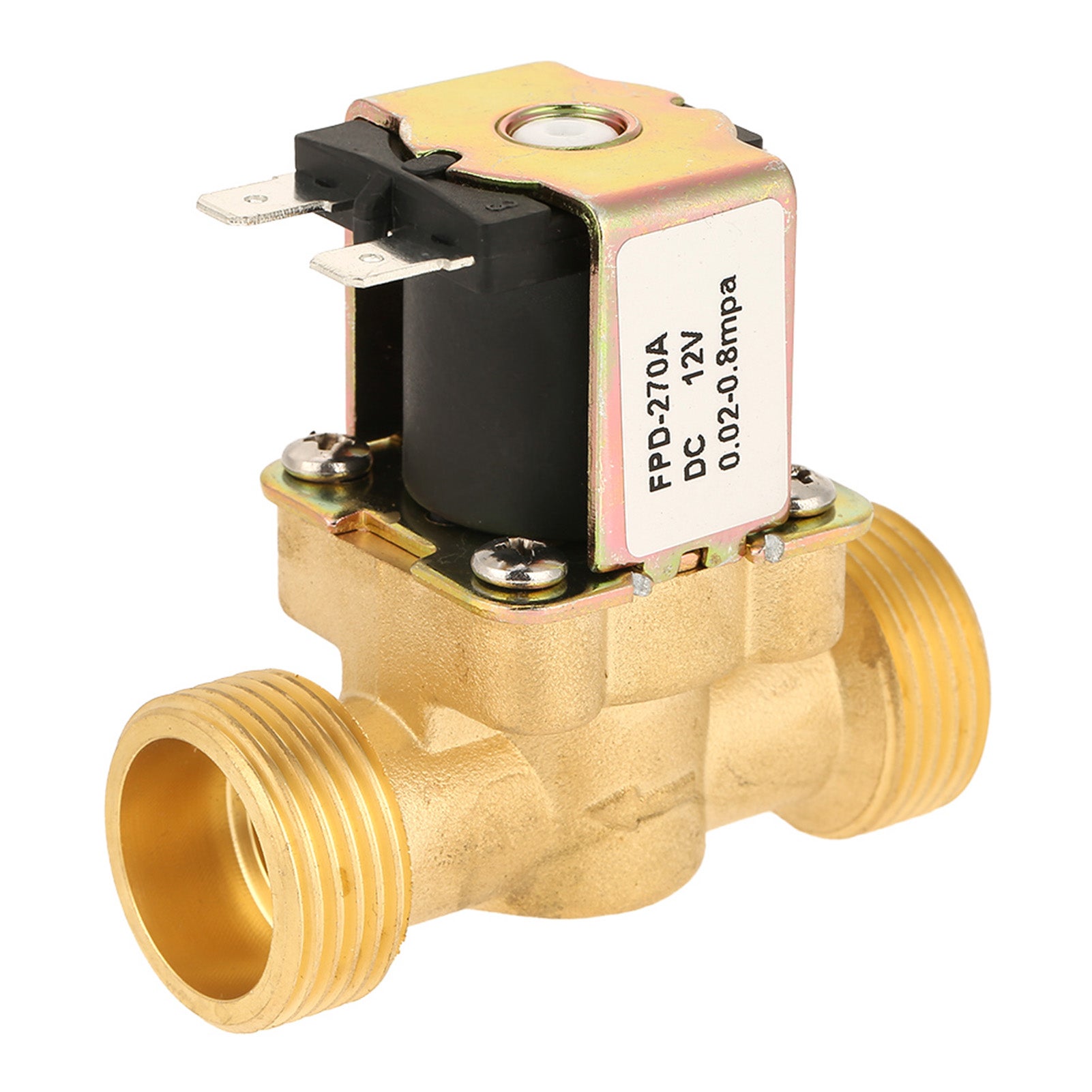 1 szt. Normalnie zamknięty mosiężny elektryczny zawór elektromagnetyczny DC12V G3/4 do wody