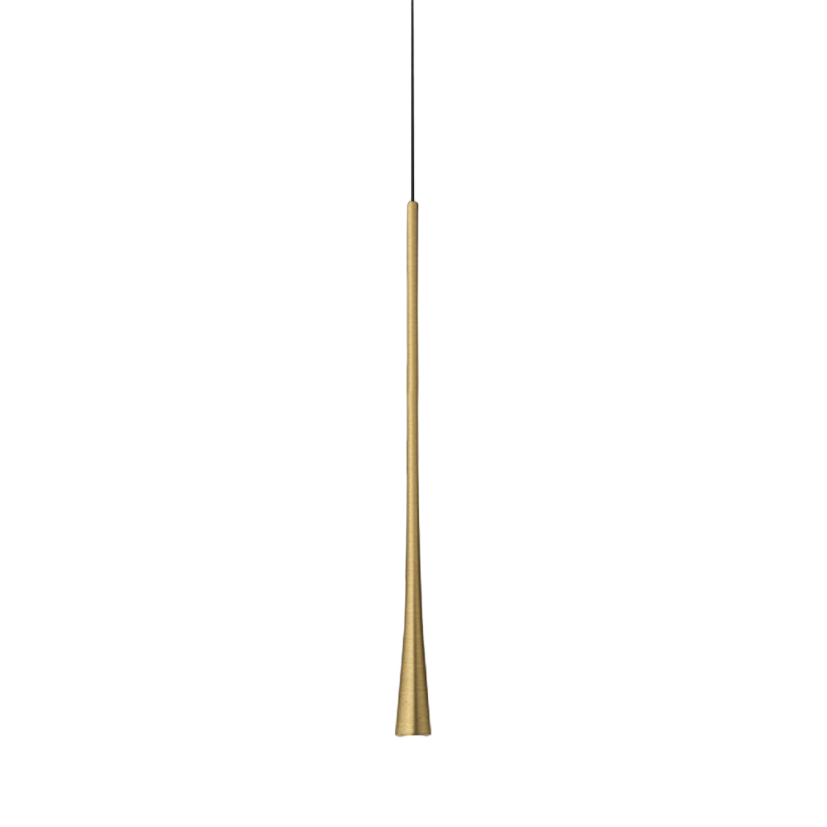 Lampa wisząca Dafne S/G Single LED 7W 3000K CRI>90 w kolorze aluminium - złota z czarną rozetą sufitową - Gealuce