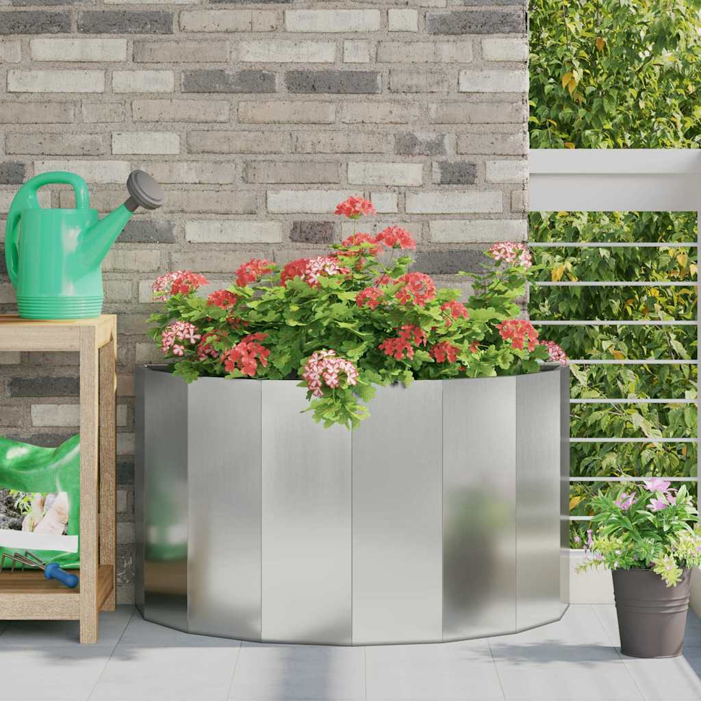 Donica Srebrny 90 x 45 x 50 cm Stal Galwanizowana vidaXL