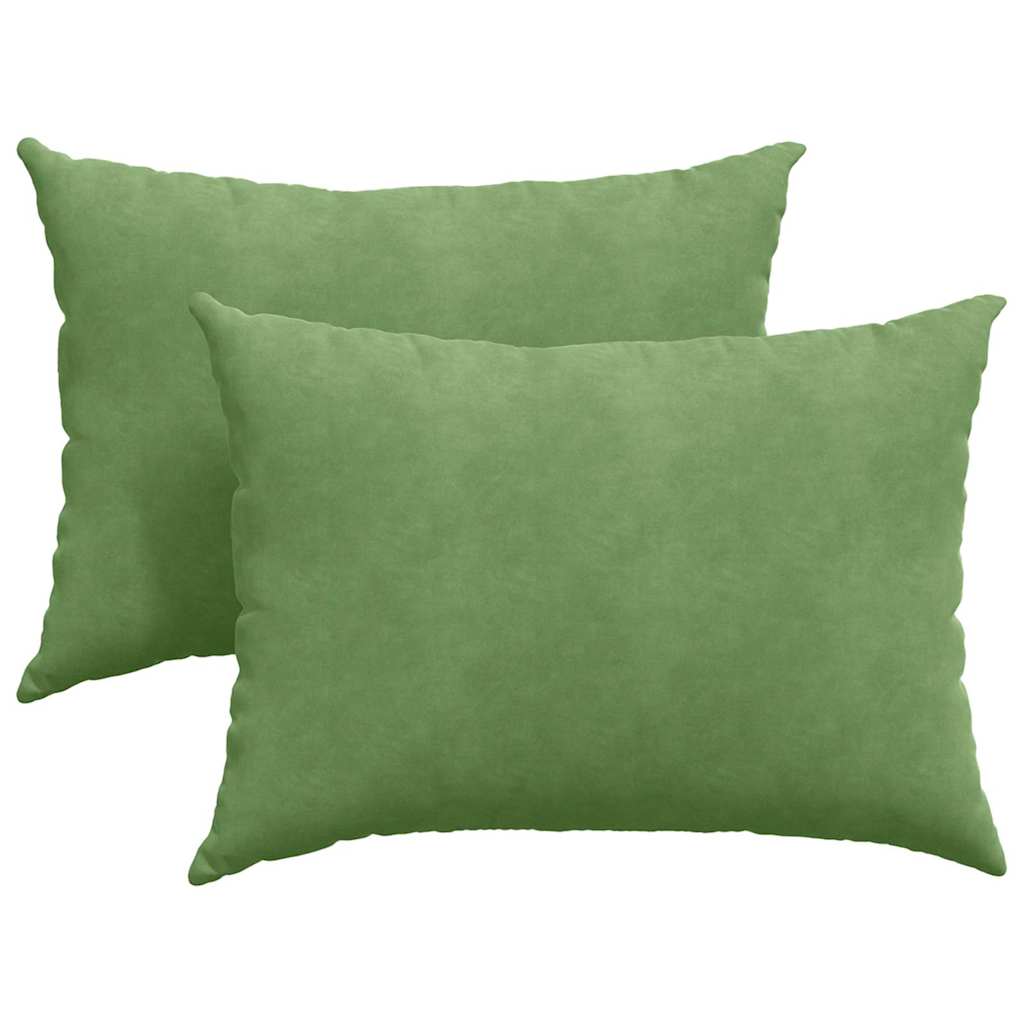Poduszki na sofę 2 pcs jasnozielony 70 x 50 cm