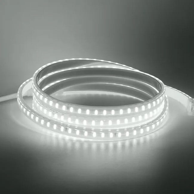 Zestaw Taśma LED 220V 10m Biały Zimny 6000K IP67 Wodoodporna Do Wewnątrz/Na Zewnątrz Digilamp