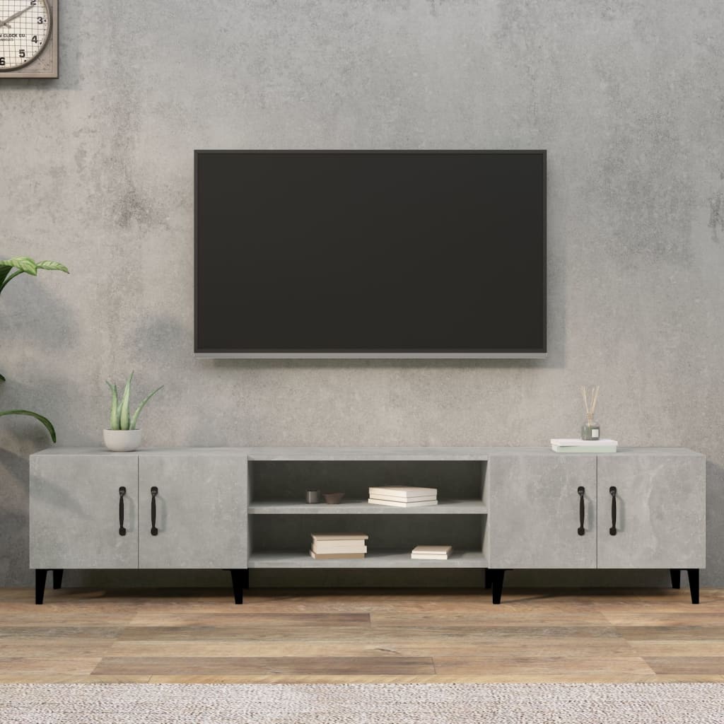 vidaXL Szafka TV, szarość betonu, 180x31,5x40 cm