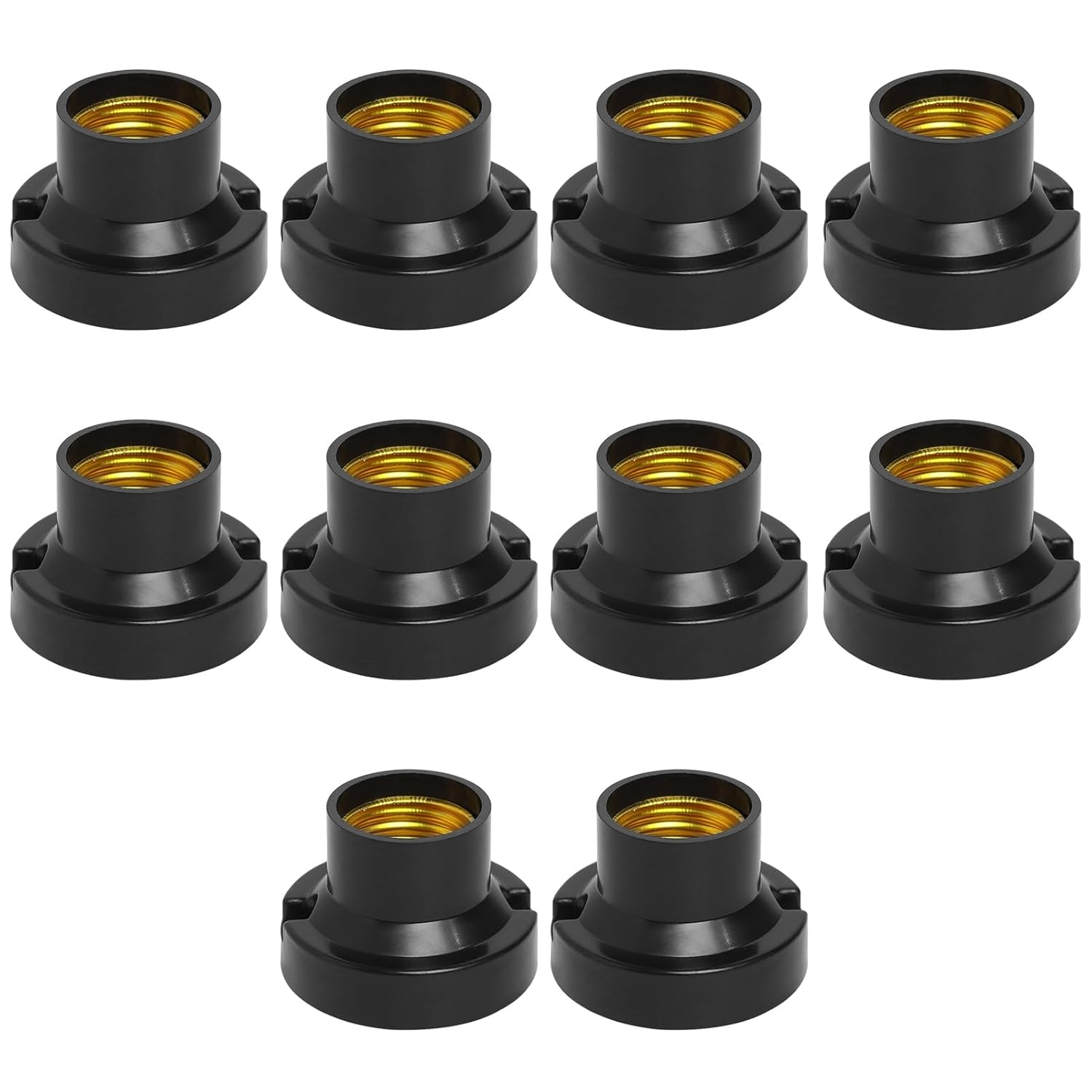 10 gniazd E27 do lamp sufitowych - Podstawa lampy sufitowej E27 - Gniazda do lamp sufitowych wpuszczanych - Nadają się do lamp żarowych i halogenowych