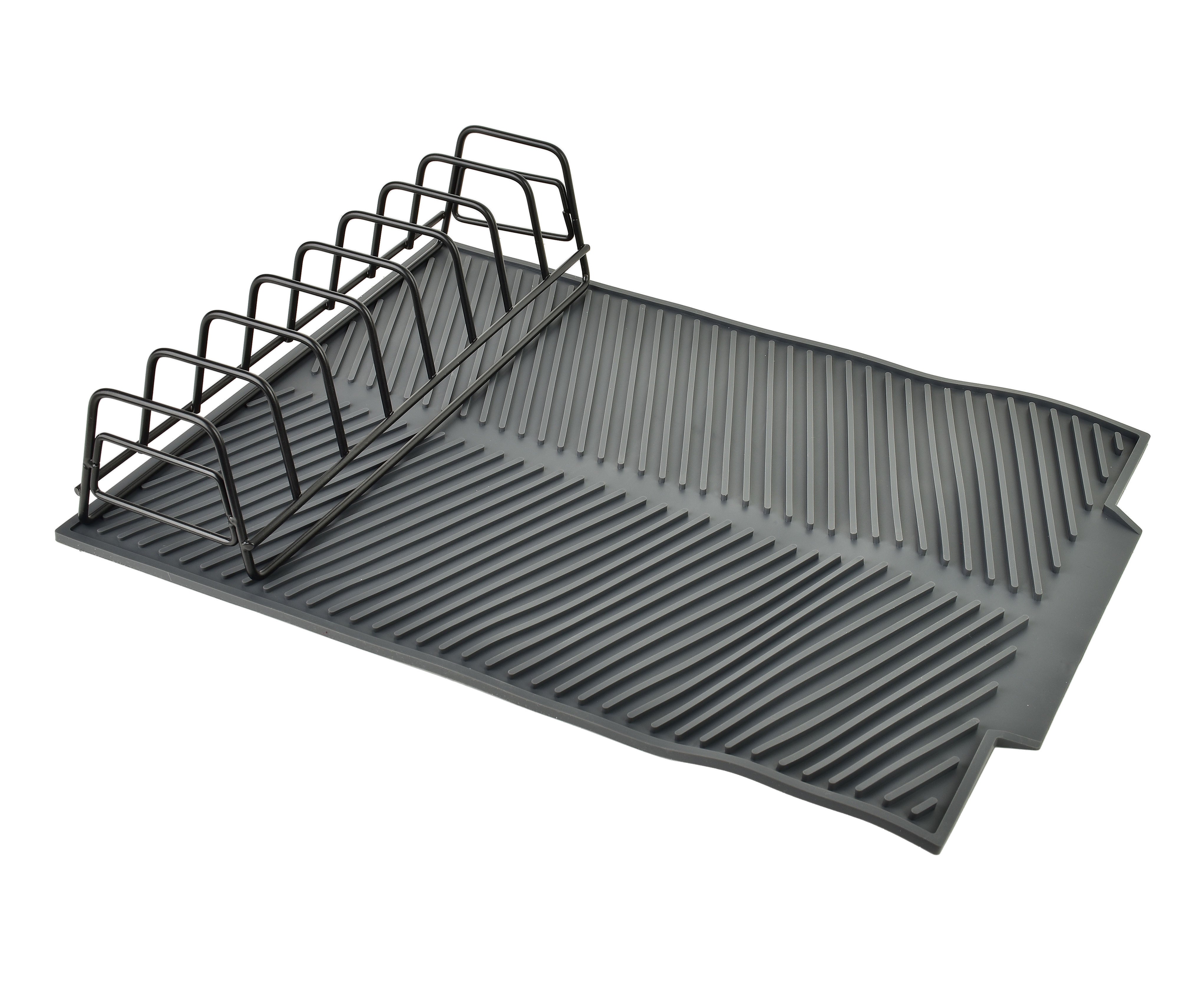 Ociekacz silikonowy Modern Kitchen 43x33x8 czarny 1szt