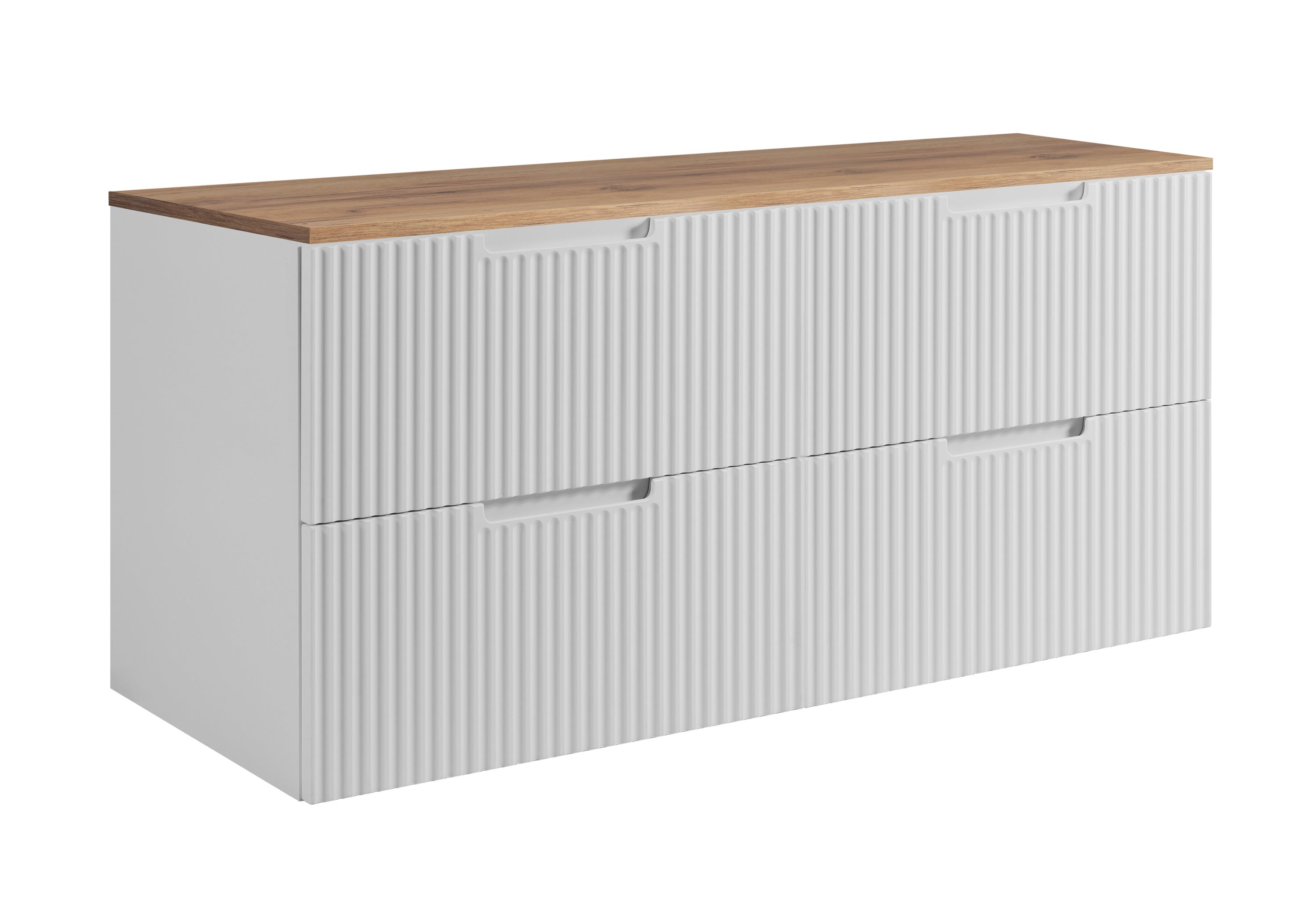 Szafka łazienkowa, biała / dąb Craft 120 (2 x 60) x 58,6 x 46 cm