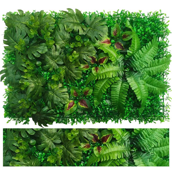 Nowoczesna dekoracja ścienna Anti-UV 60x40cm - Realistyczne rośliny syntetyczne - Sztuczna trawa na balkon i patio