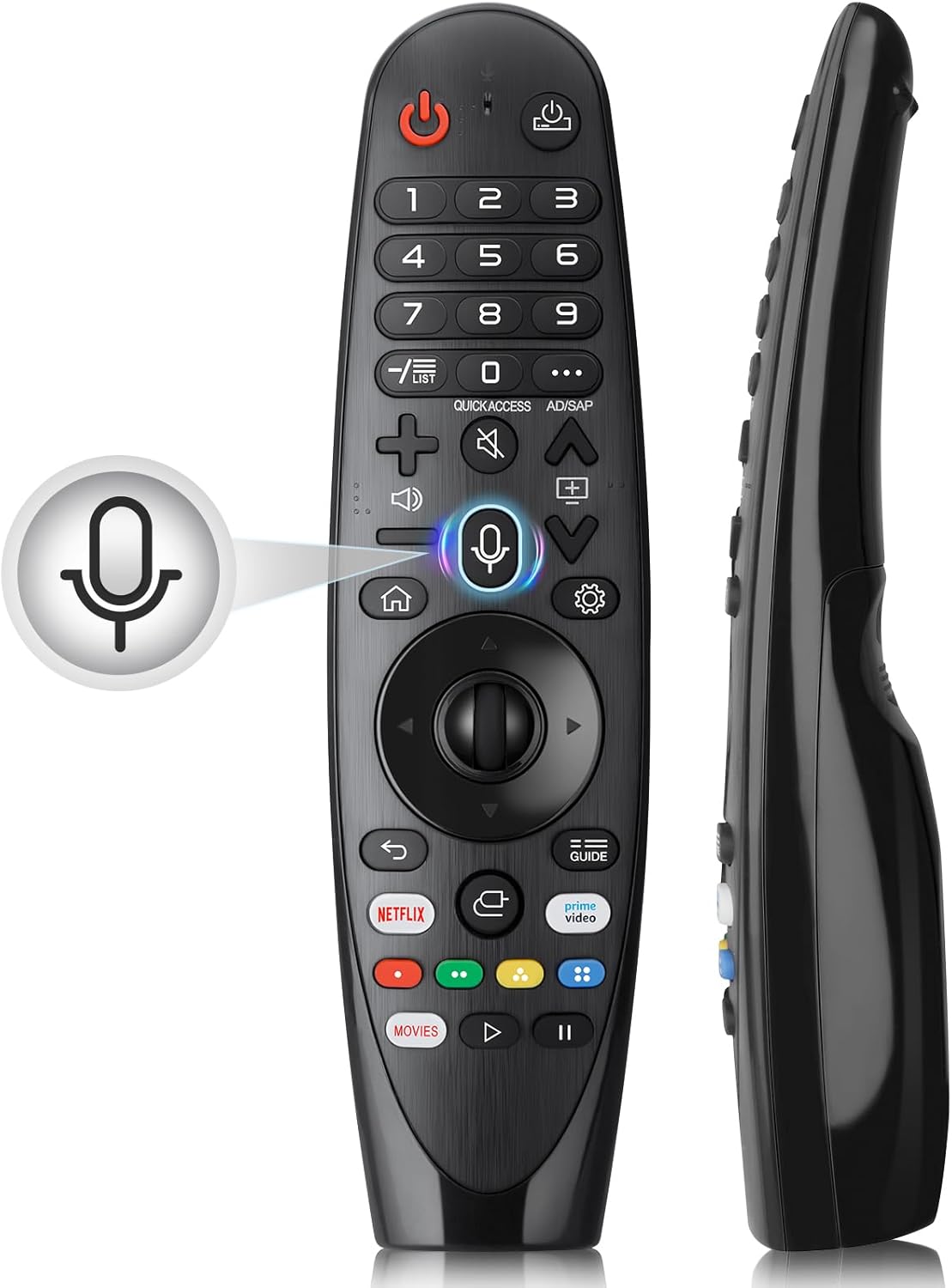 Magic AKB75855501 Uniwersalny pilot do telewizorów LG Smart TV MR19BA, MR20GA, MR21GA, MR22GA i MR23GA z funkcją wskaźnika i sterowania głosowego