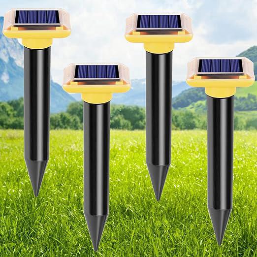 Zestaw solarnych odstraszaczy ultradźwiękowych na krety odstraszacze na krety wodoodporne odstraszacze ultradźwiękowe na węże odstraszacze gryzonie