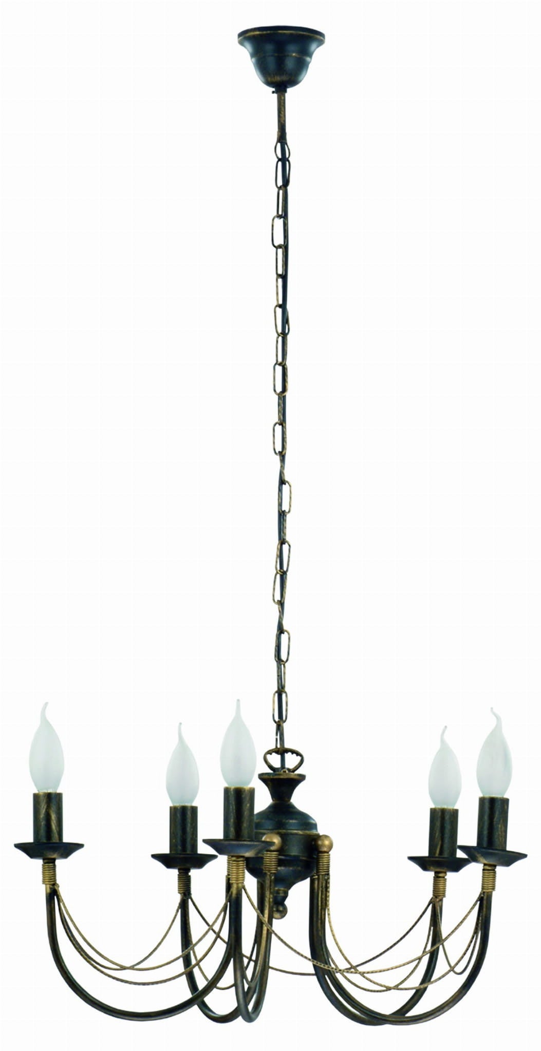 Lampa wisząca żyrandol Nowodvorski ARES czarna, stal M205