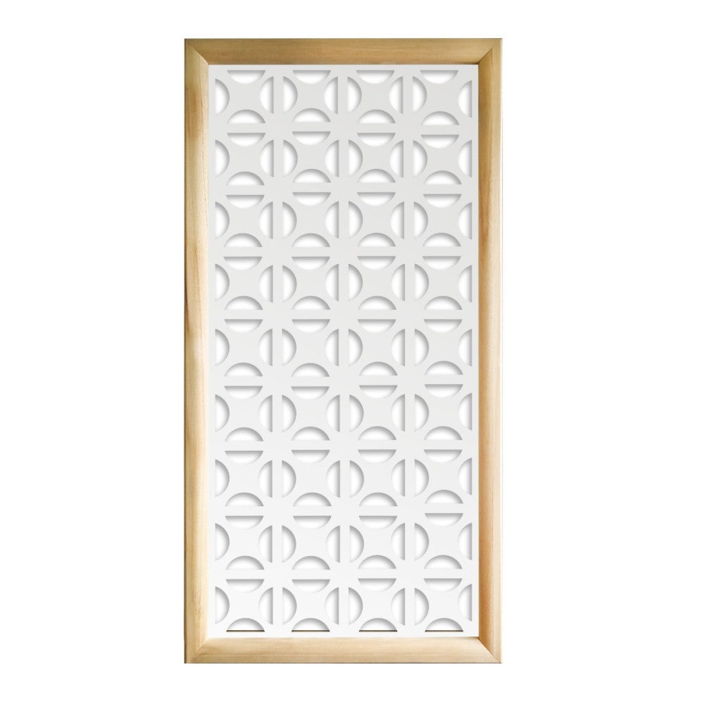 ROUNDCROSS - Prostokątne moduły dekoracyjne z drewna i PVC - Rozmiar 73x148 cm - Grubość 64 mm - Kolor wewnętrzny BIAŁY