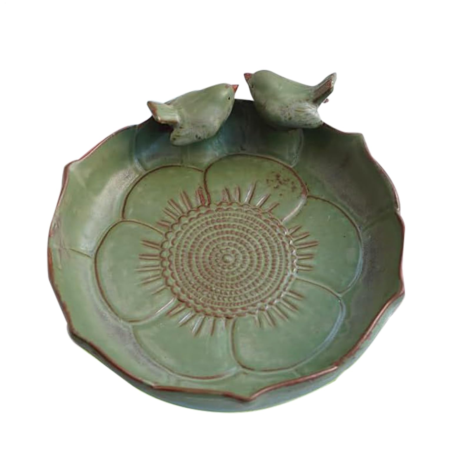 25 cm ceramiczna kąpiel dla ptaków z poidłem do ogrodu, na taras i balkon