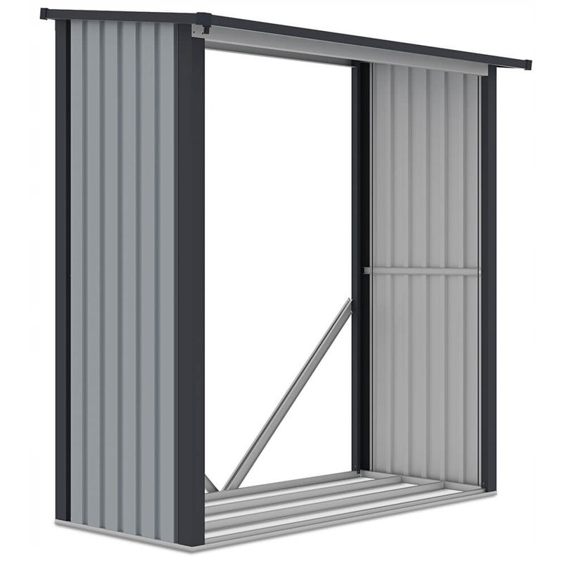 Drewutnia Ogrodowa Stojak na Drewno Kominkowe DENVER 190x182cm Metalowa 1 szt