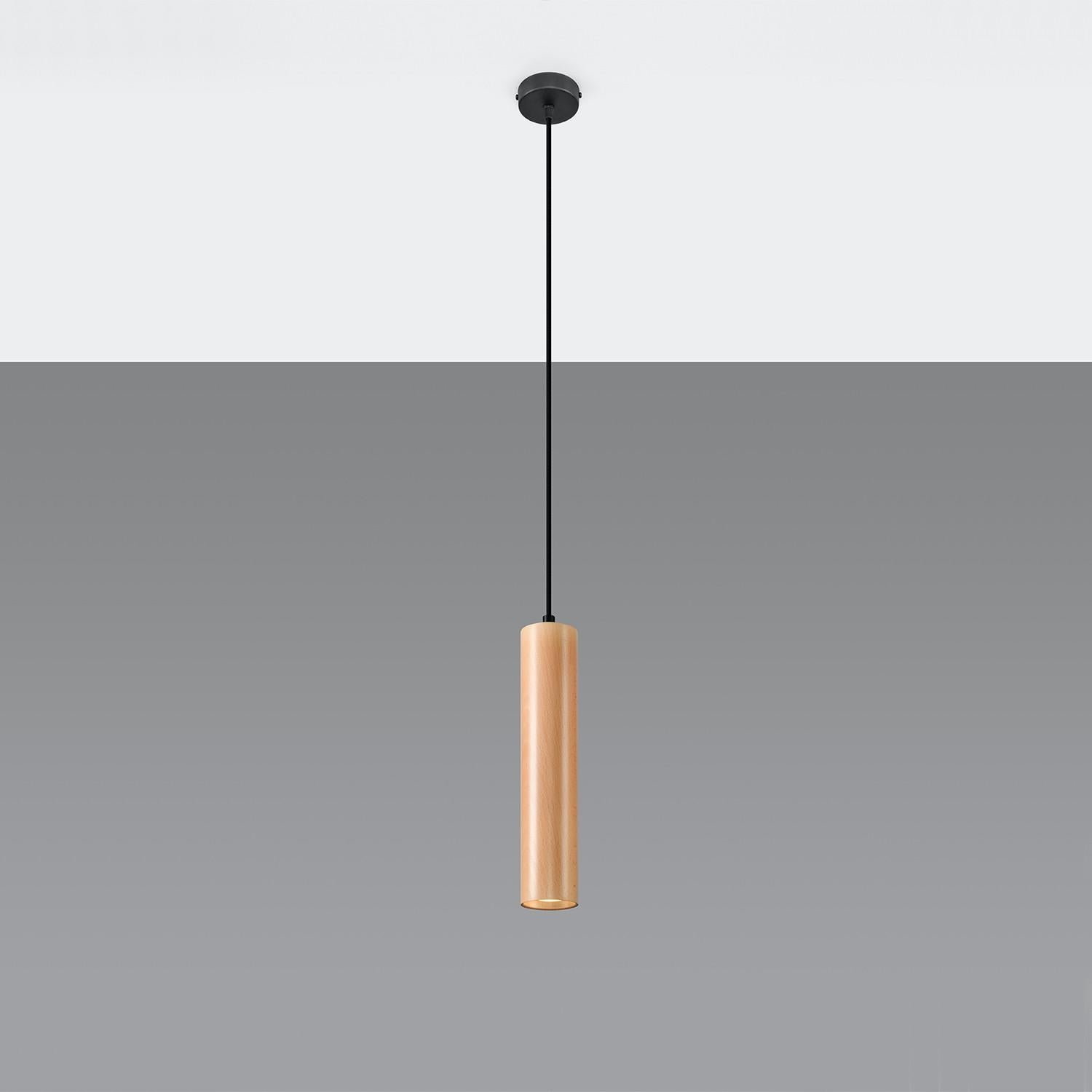 Suspension Bois Bois Naturel GU10 1 Lino
