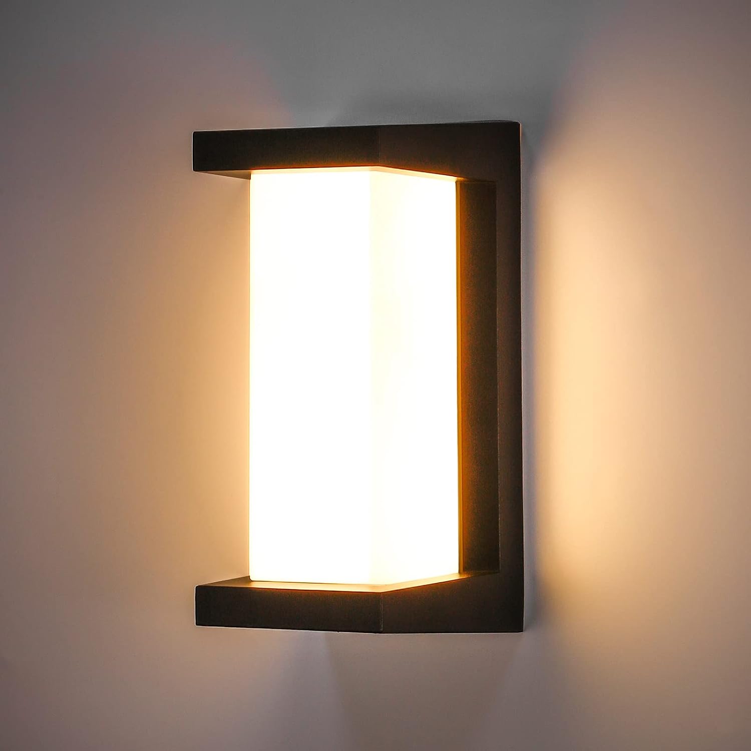 12W 3000K Zewnętrzna lampa ścienna, nowoczesna aluminiowa lampa ścienna IP65, wodoodporna lampa ścienna do użytku wewnątrz i na zewnątrz