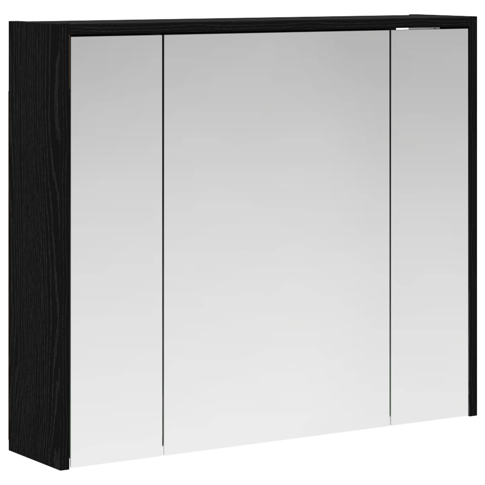 Szafka z lustrem do łazienki Czarny Dąb 73,5 x 16 x 62,5 cm