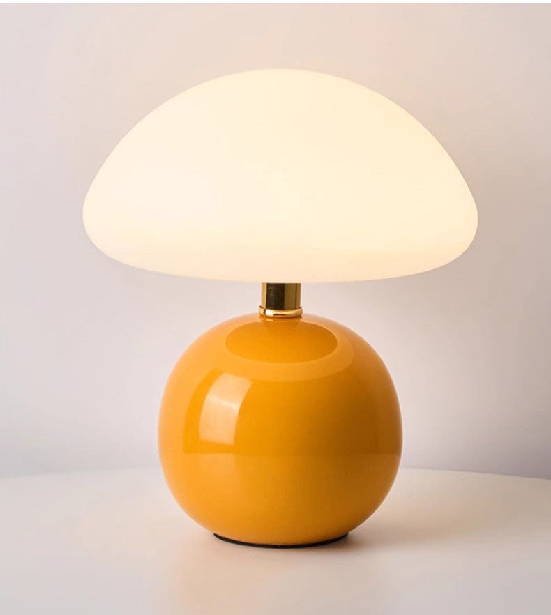 Lampka nocna Mushroom, prosta dekoracyjna lampka nastrojowa, trójkolorowa, ściemniana bezstopniowo, pomarańczowa, 22*12*20 cm